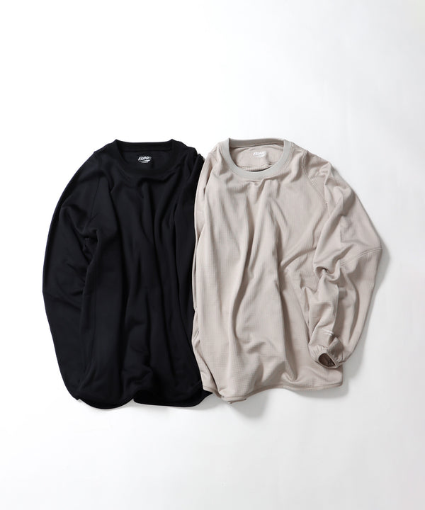 WAFFLE FLEECE CREW NECK